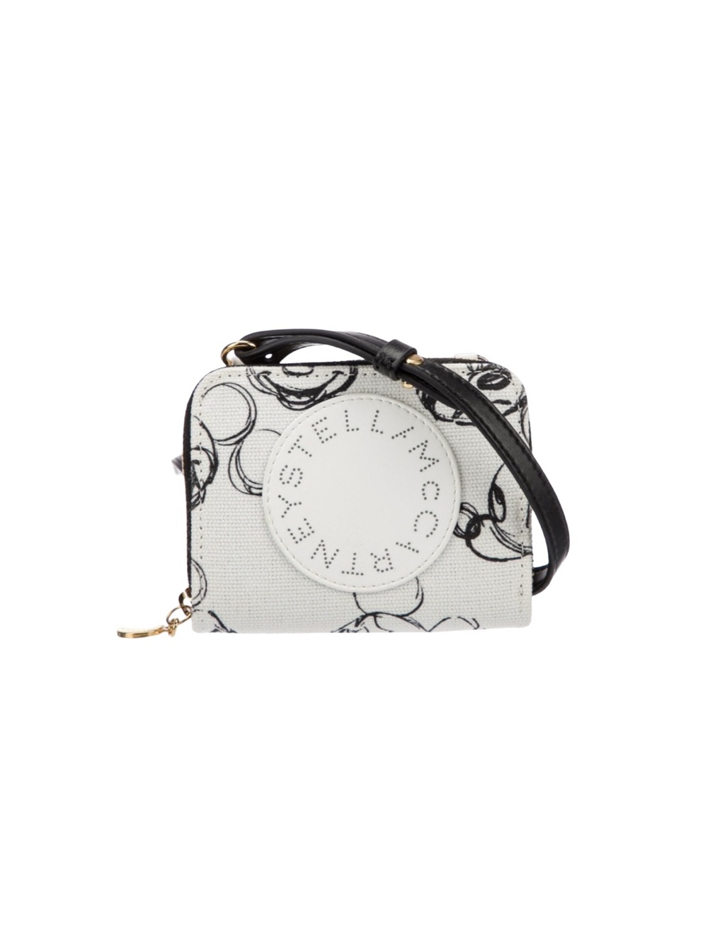 Stella McCartney x Disney Mickey Mouse Canvas Wallet/Card Holder Crossbody Strap